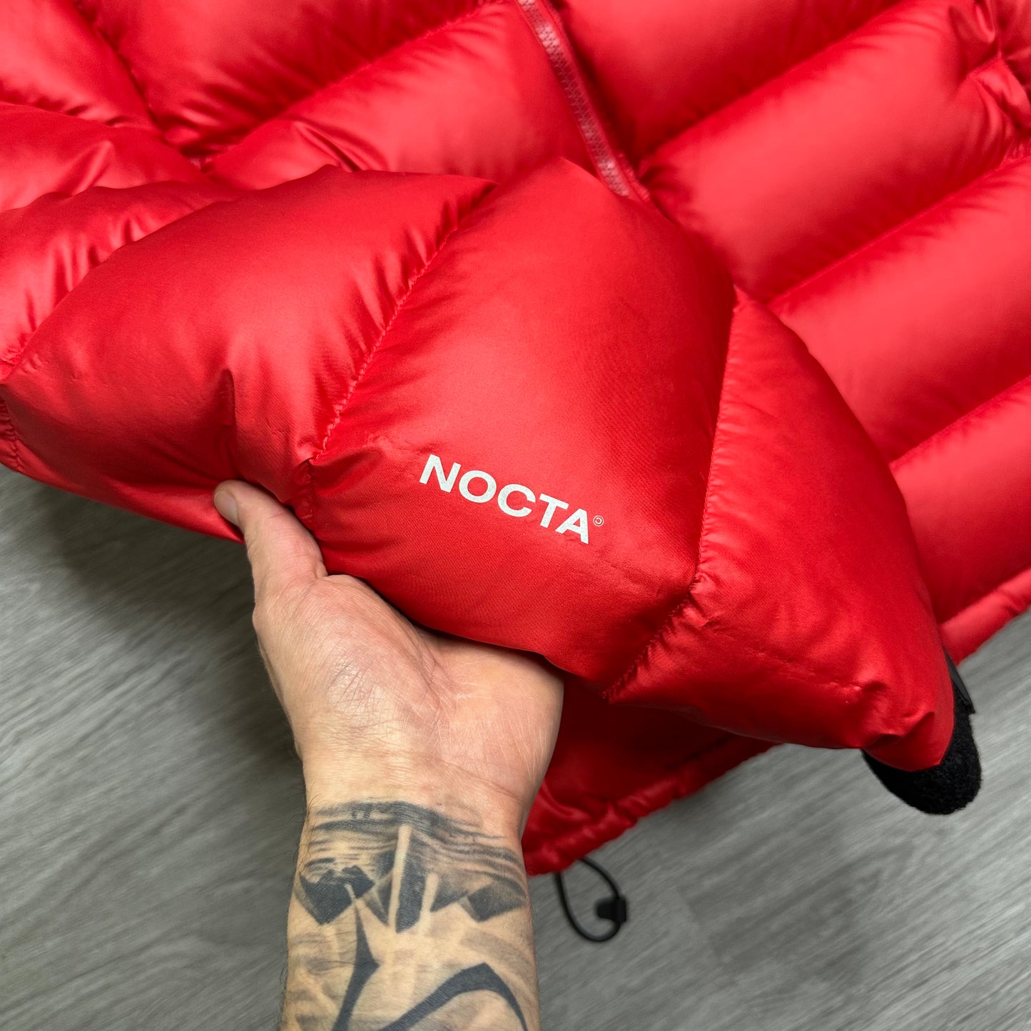 Nike x Drake NOCTA Sunset Puffer Jacket Red