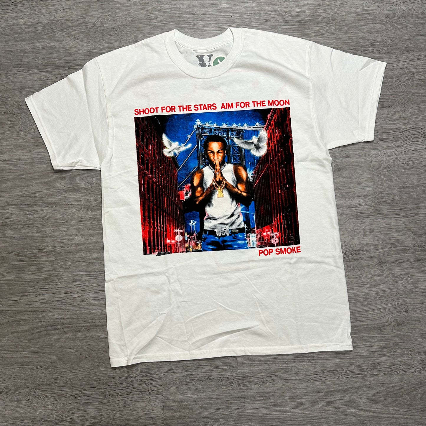 Pop Smoke x Vlone City Tee White