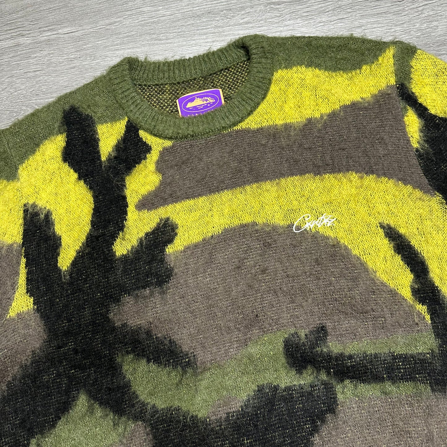 Corteiz Mohair Knit Sweater Gutta Camo