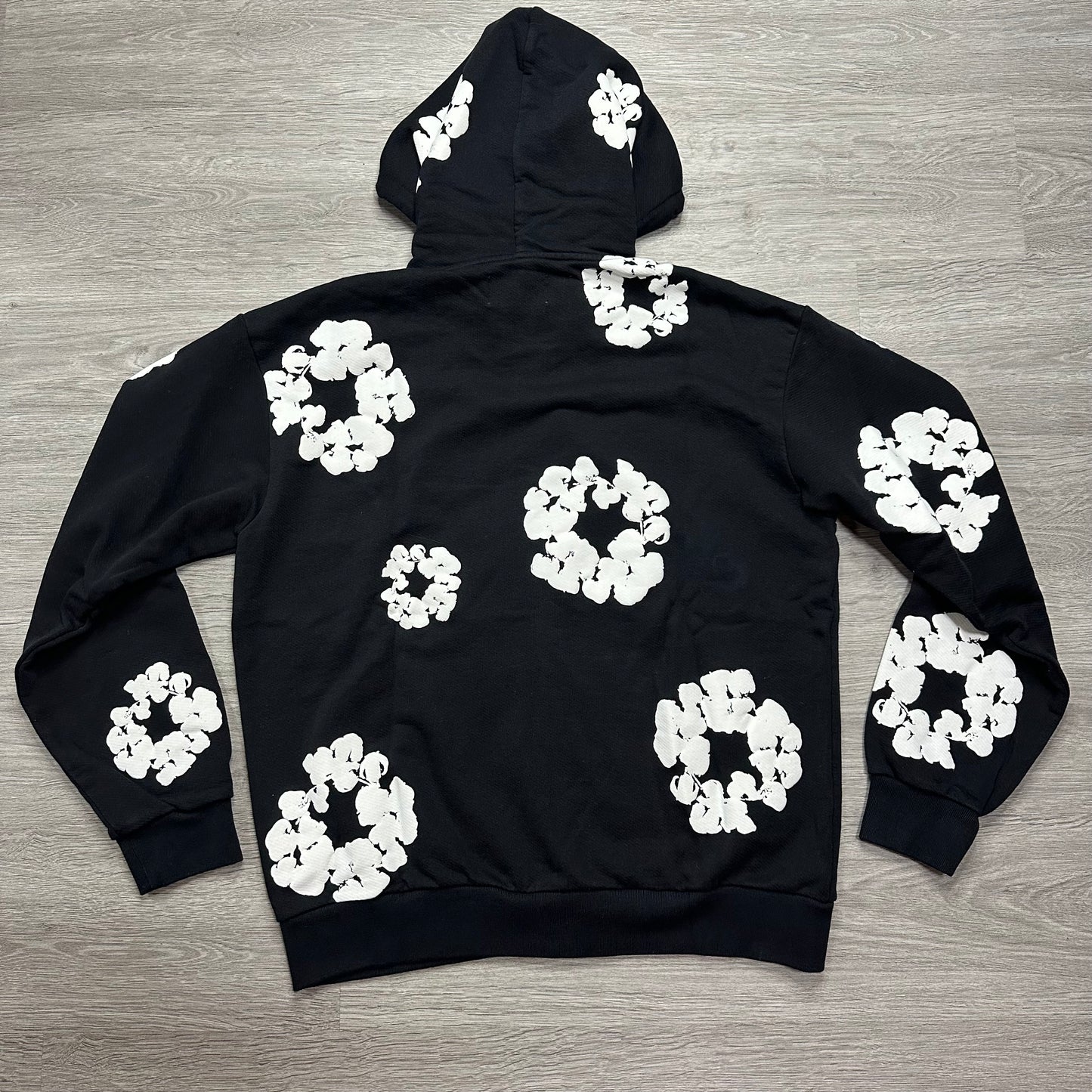 Denim Tears Cotton Wreath Zip Hoodie Black