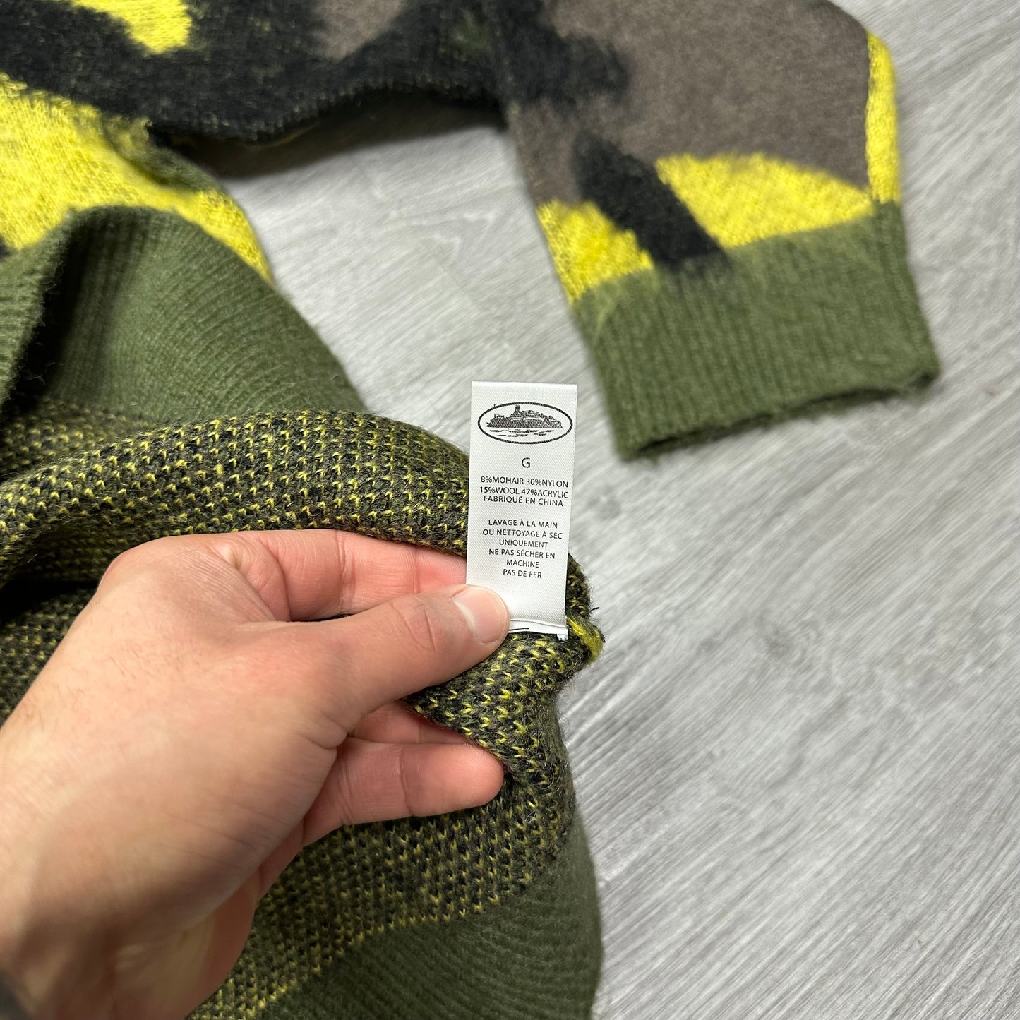 Corteiz Mohair Knit Sweater Gutta Camo