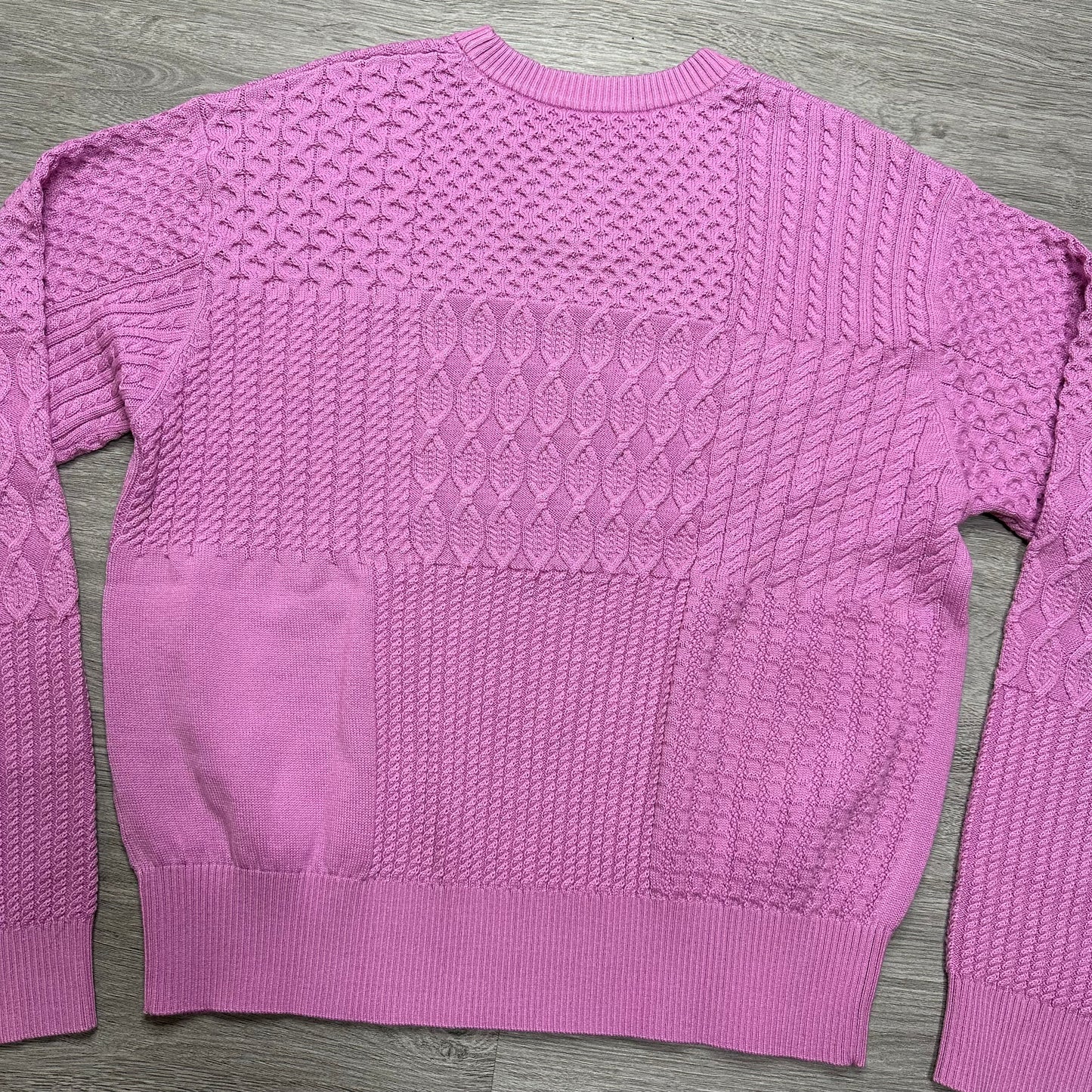 Corteiz Paneled Multi Knit Sweater Pink