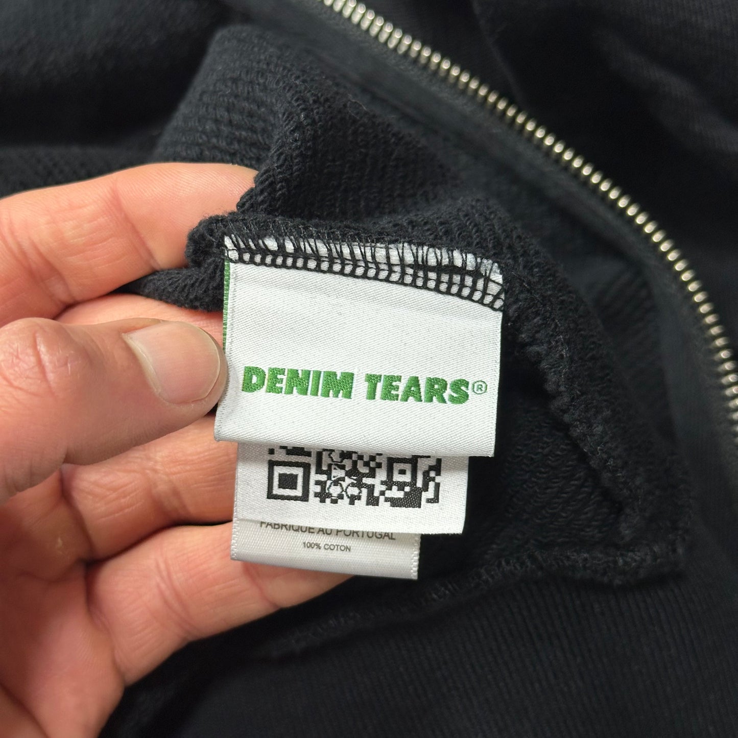 Denim Tears Cotton Wreath Zip Hoodie Black