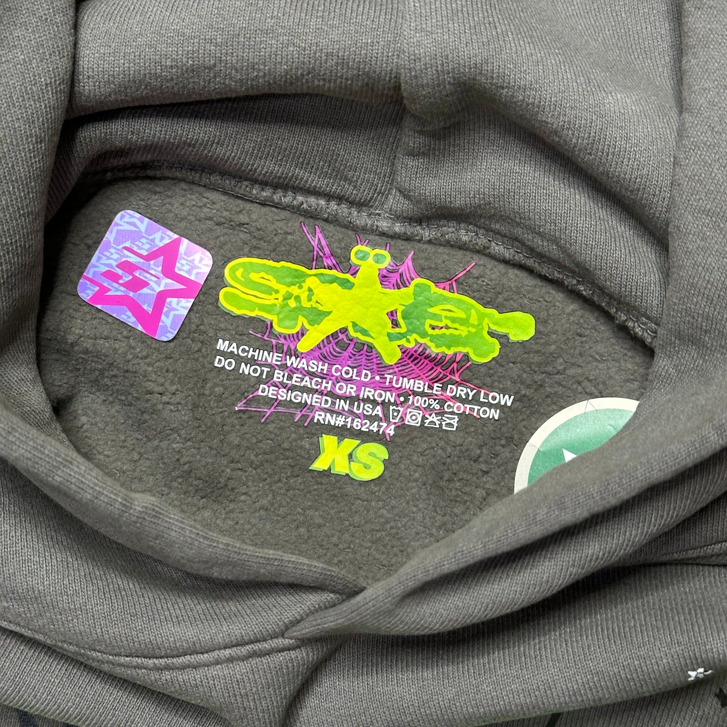 Sp5der Wait Web Hoodie Slate Grey (SS23)