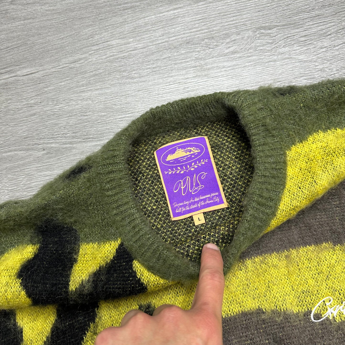 Corteiz Mohair Knit Sweater Gutta Camo