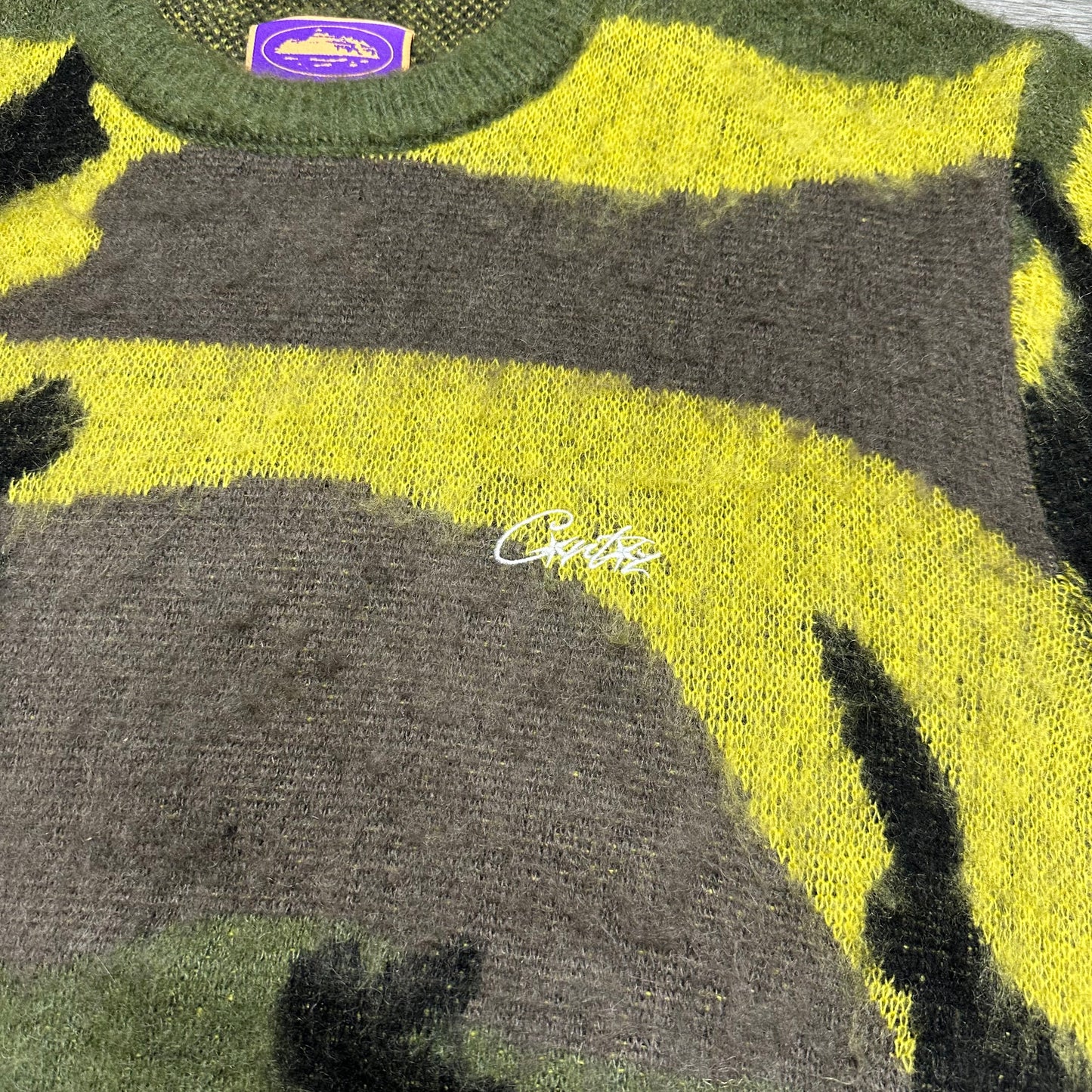 Corteiz Mohair Knit Sweater Gutta Camo