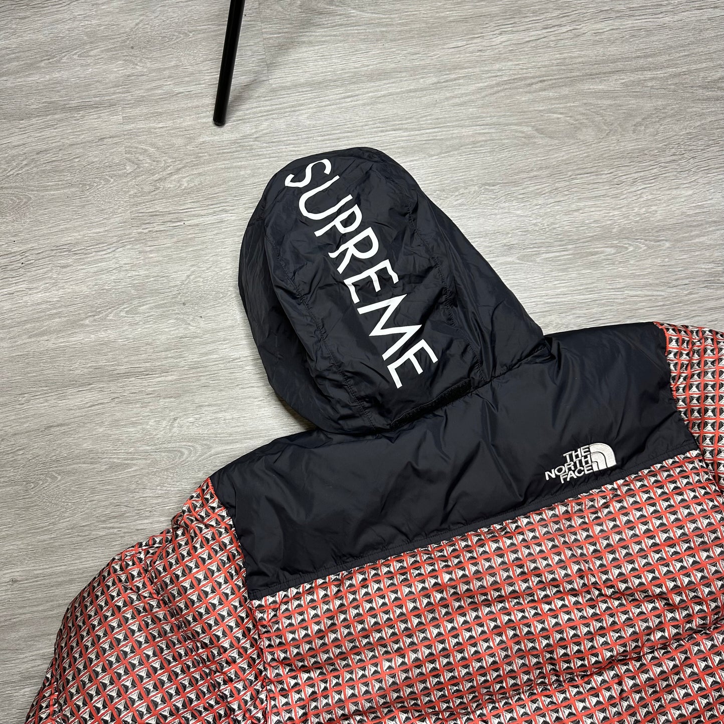 Supreme The North Face Studded Nuptse Jacket Red