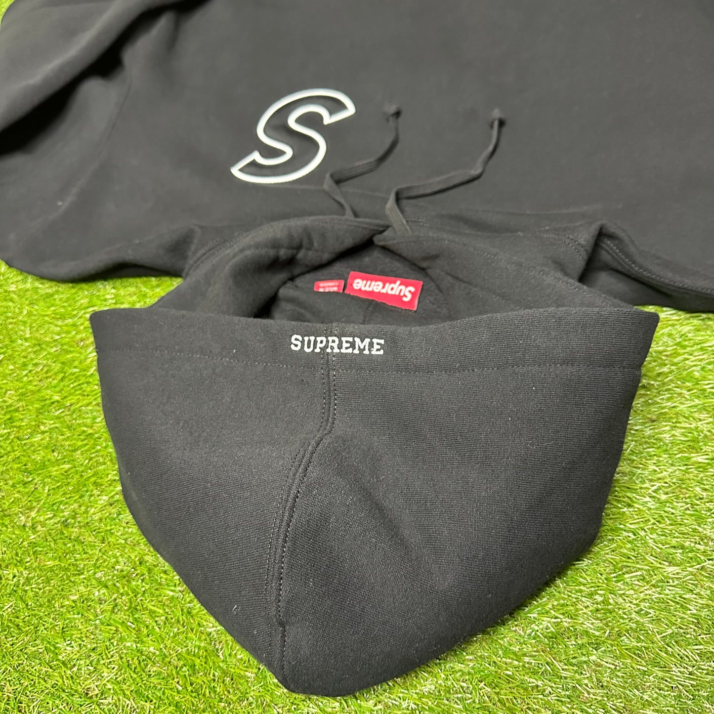 Supreme S Logo Hooded Sweatshirt Black