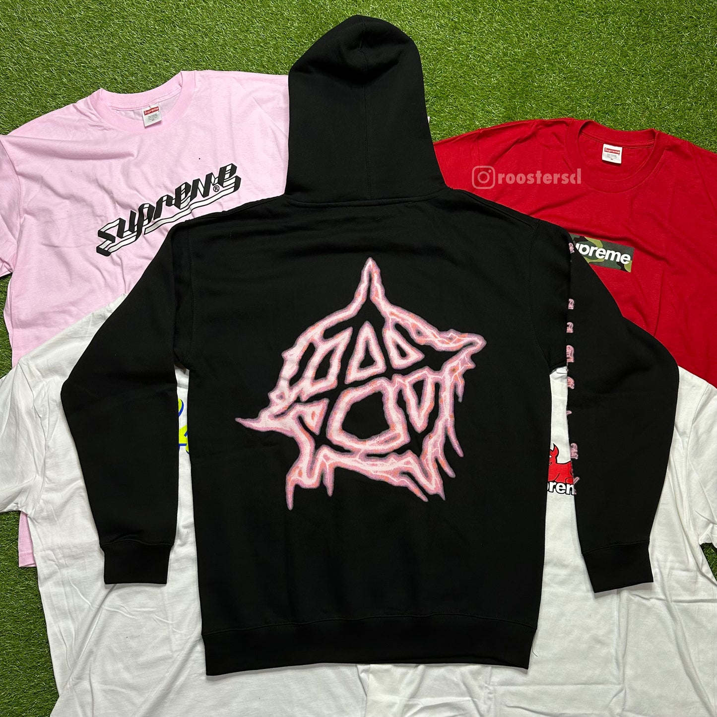 Revenge Black Hoodie Lightning