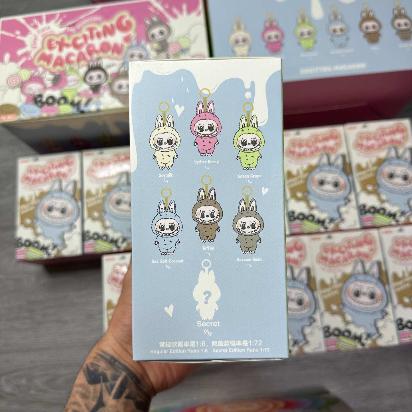 Pop Mart Labubu The Monsters Exciting Macaron Vinyl Plush Pendant Single Blind Box