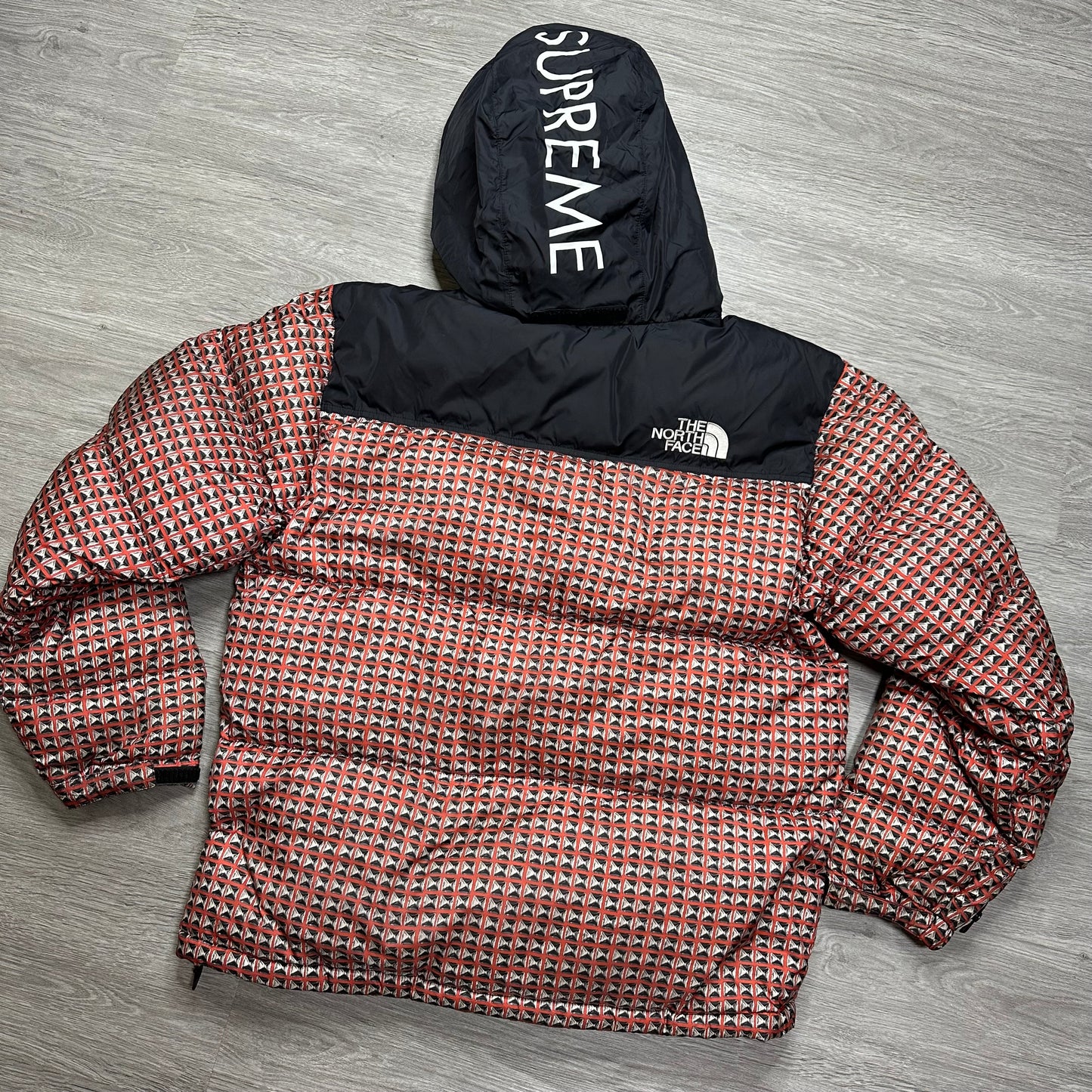 Supreme The North Face Studded Nuptse Jacket Red