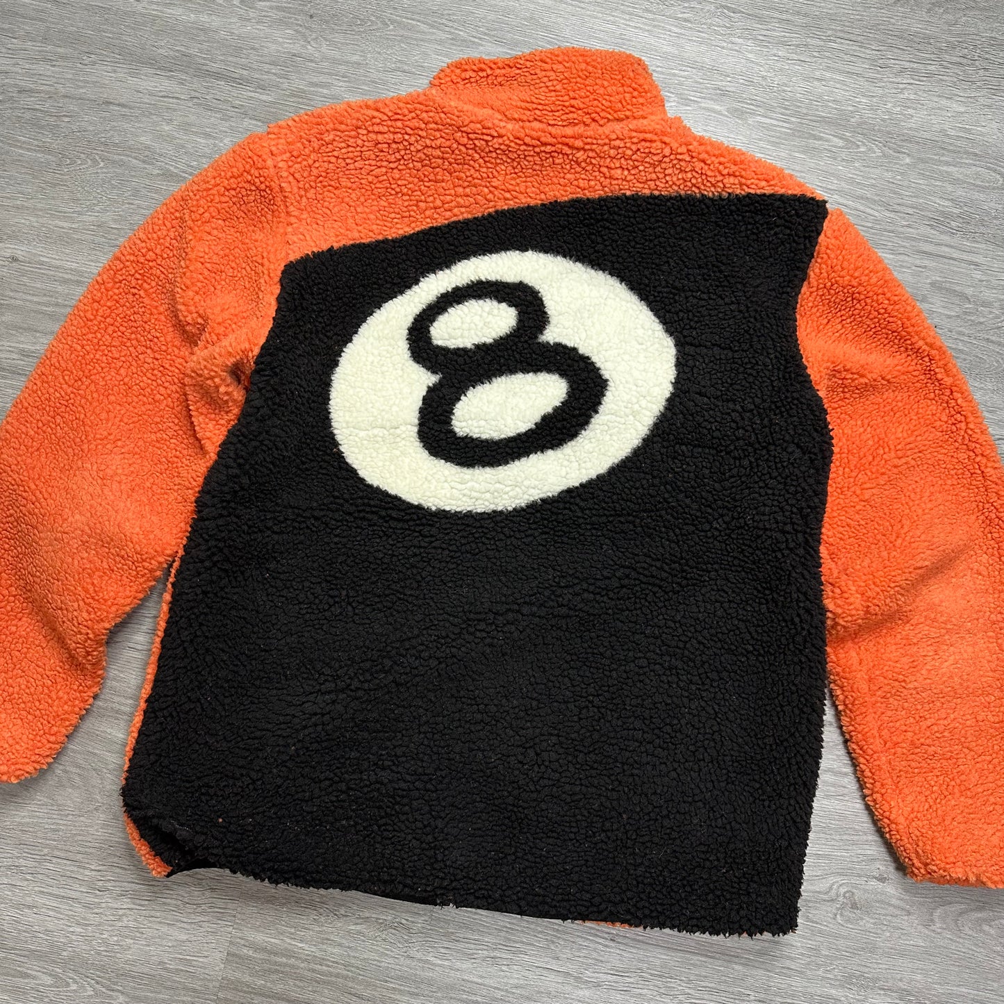 Stussy 8 Ball Sherpa Reversible Jacket Orange