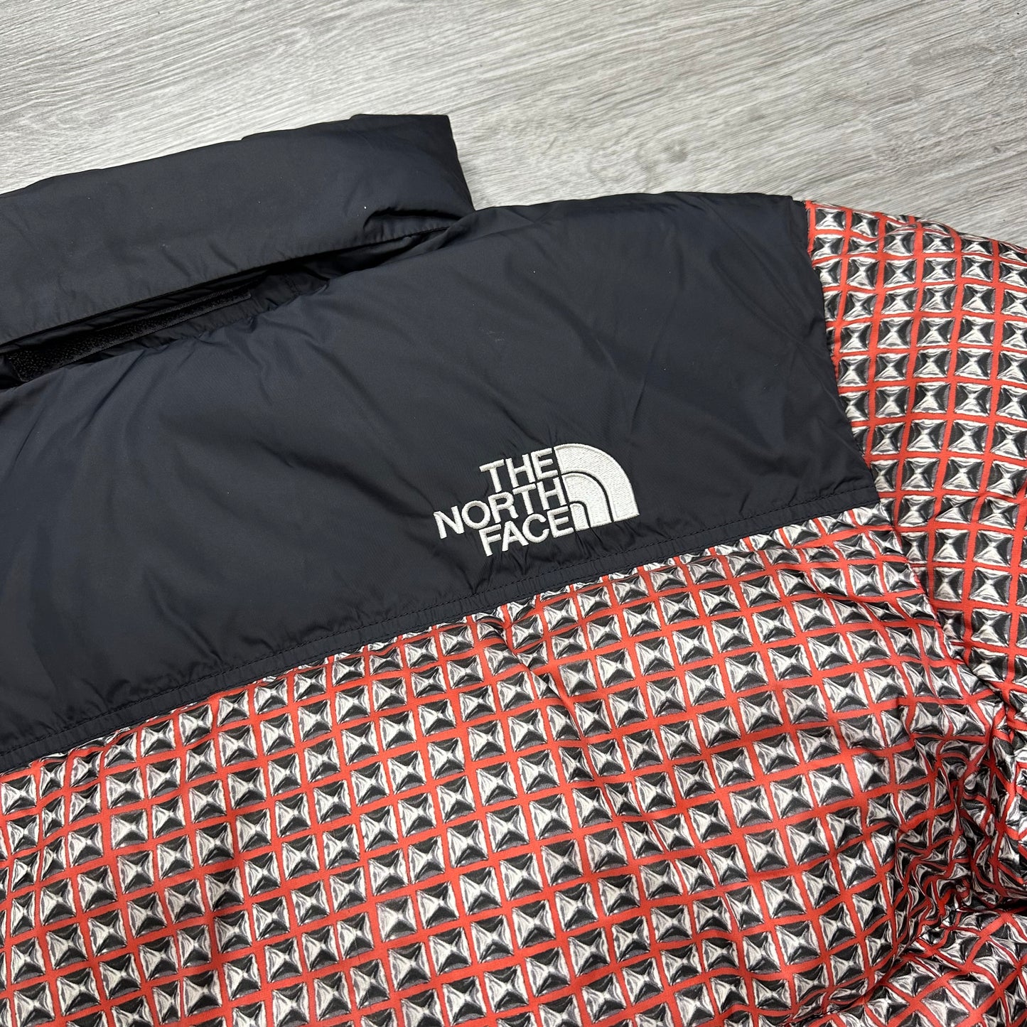 Supreme The North Face Studded Nuptse Jacket Red