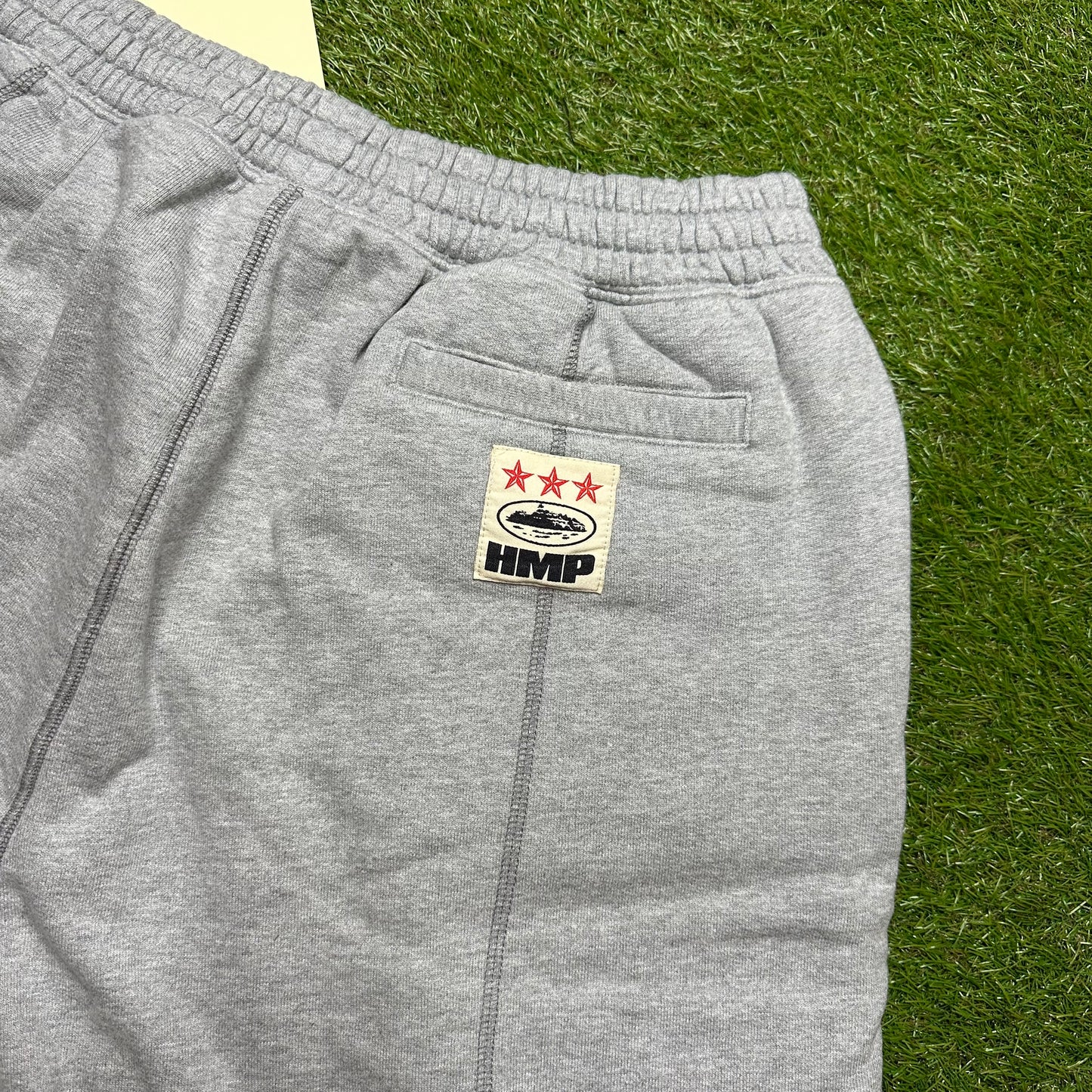 Corteiz HMP Raw Hem Shorts Heather Grey