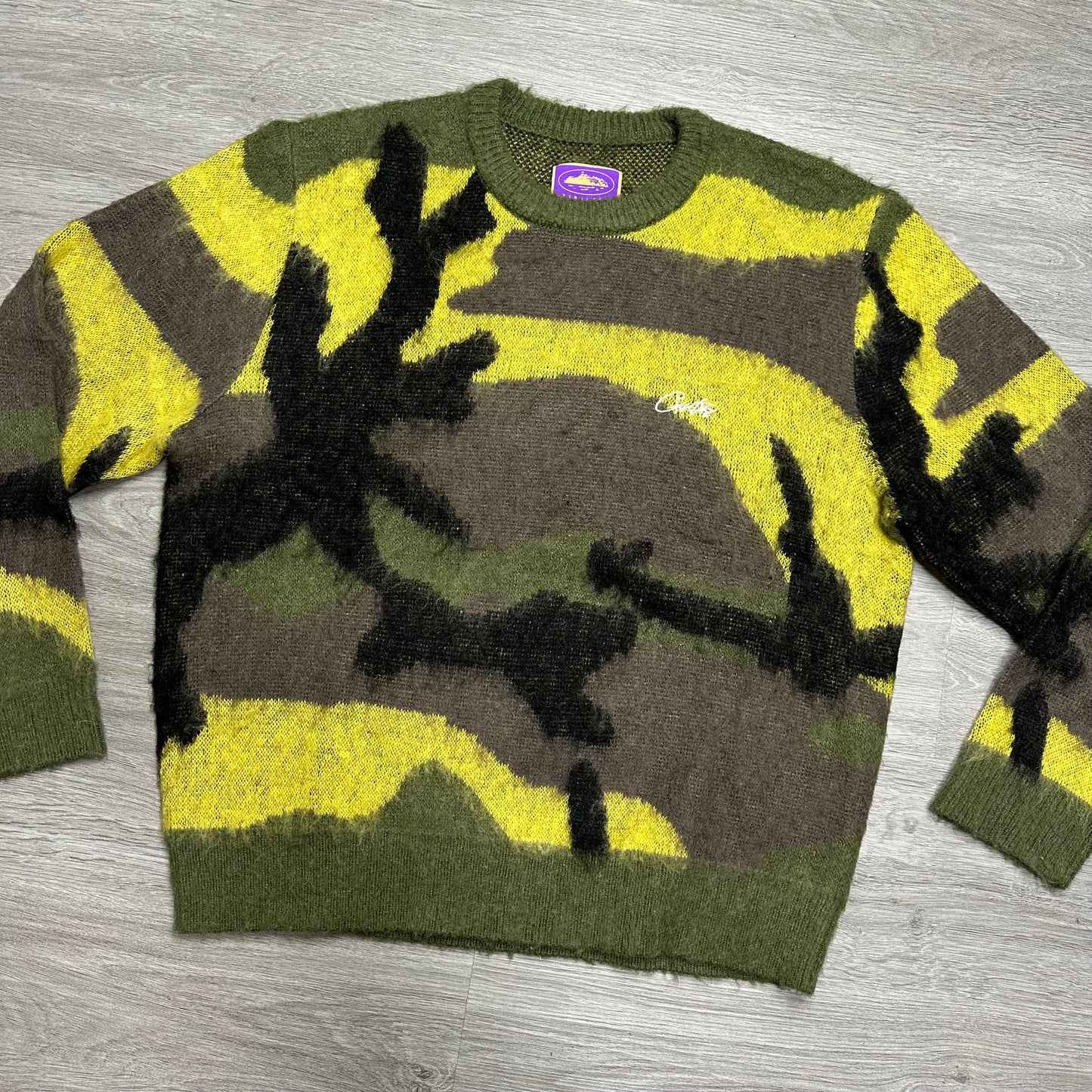 Corteiz Mohair Knit Sweater Gutta Camo
