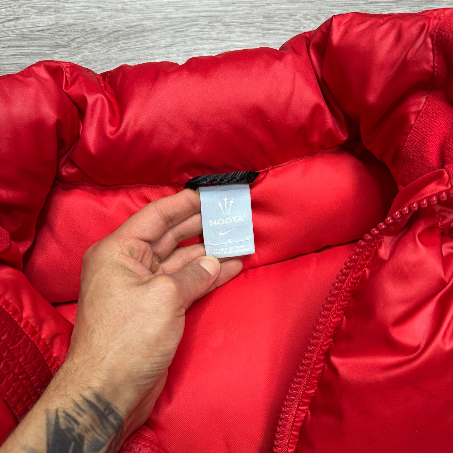 Nike x Drake NOCTA Sunset Puffer Jacket Red