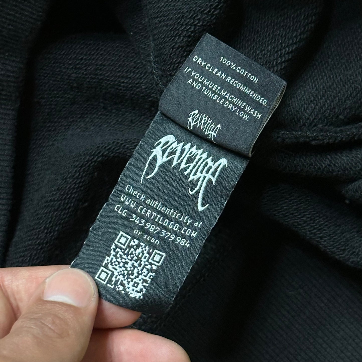 Revenge Crack Skull Hoodie Black