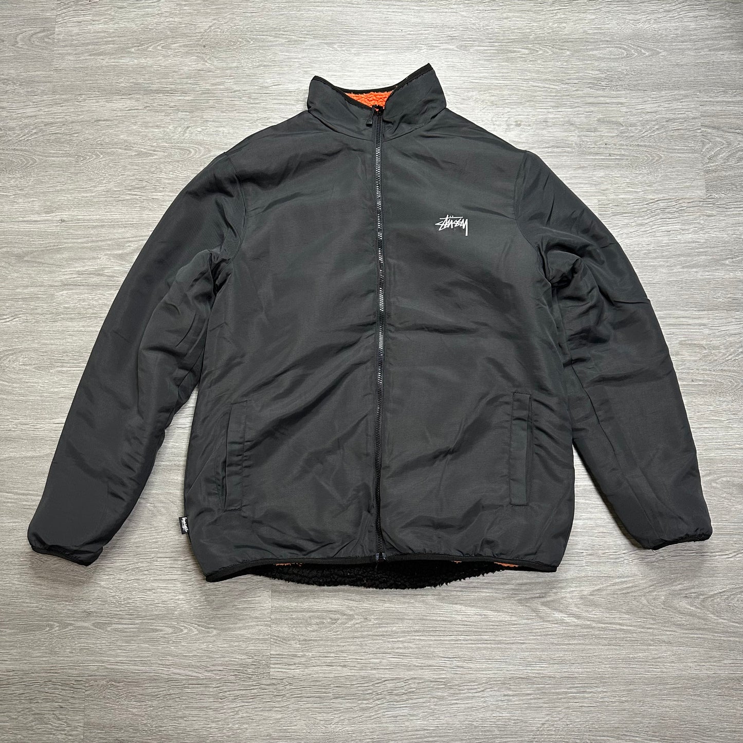 Stussy 8 Ball Sherpa Reversible Jacket Orange