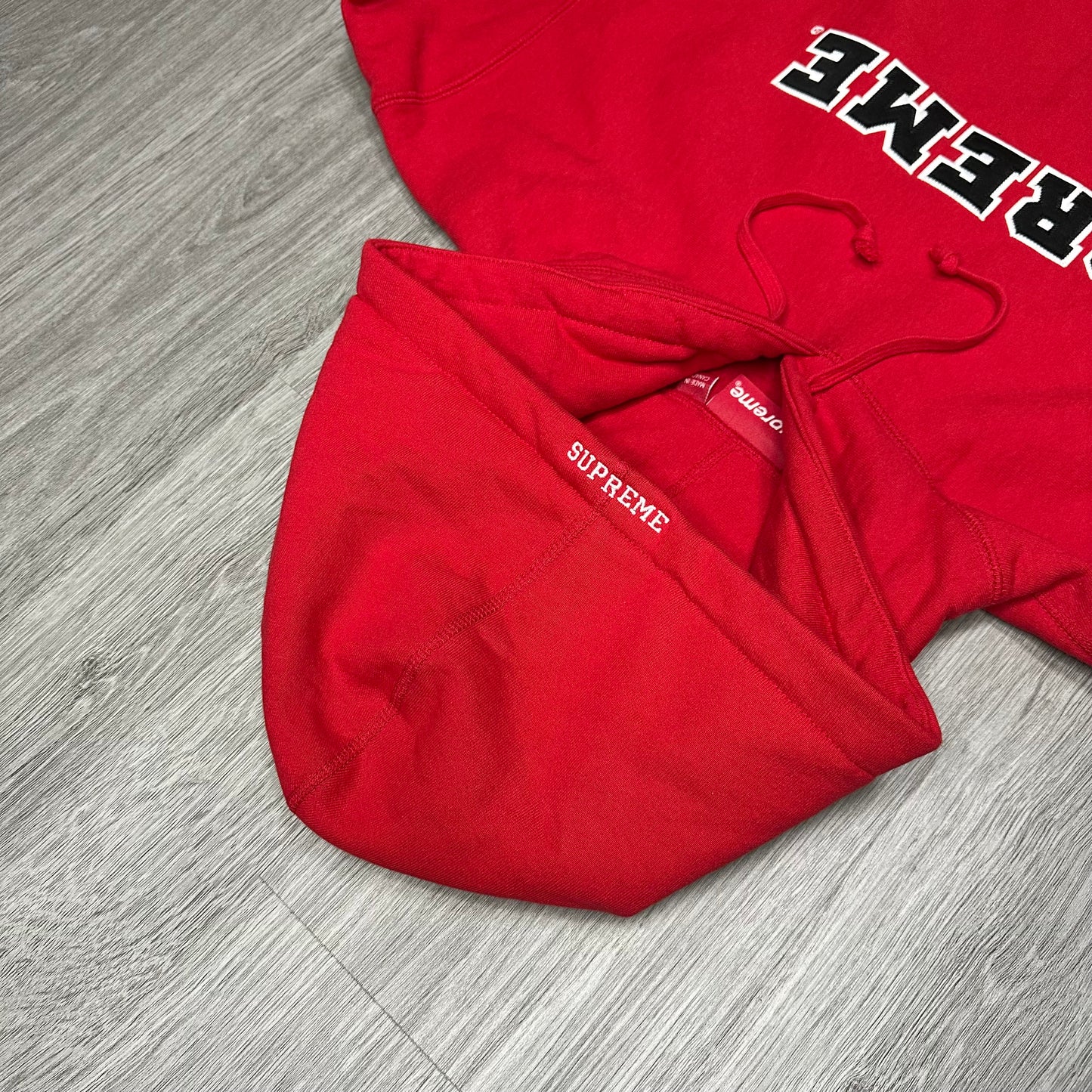 Supreme ‘Preme Hooded Sweatshirt Red