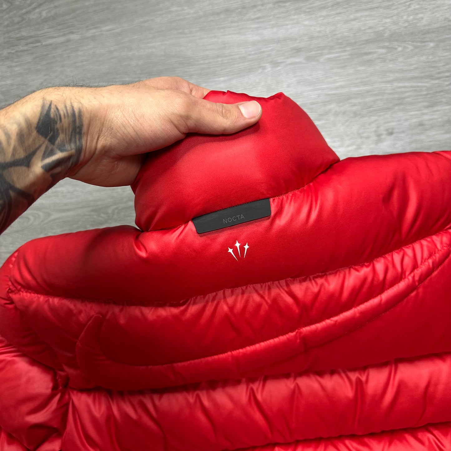Nike x Drake NOCTA Sunset Puffer Jacket Red