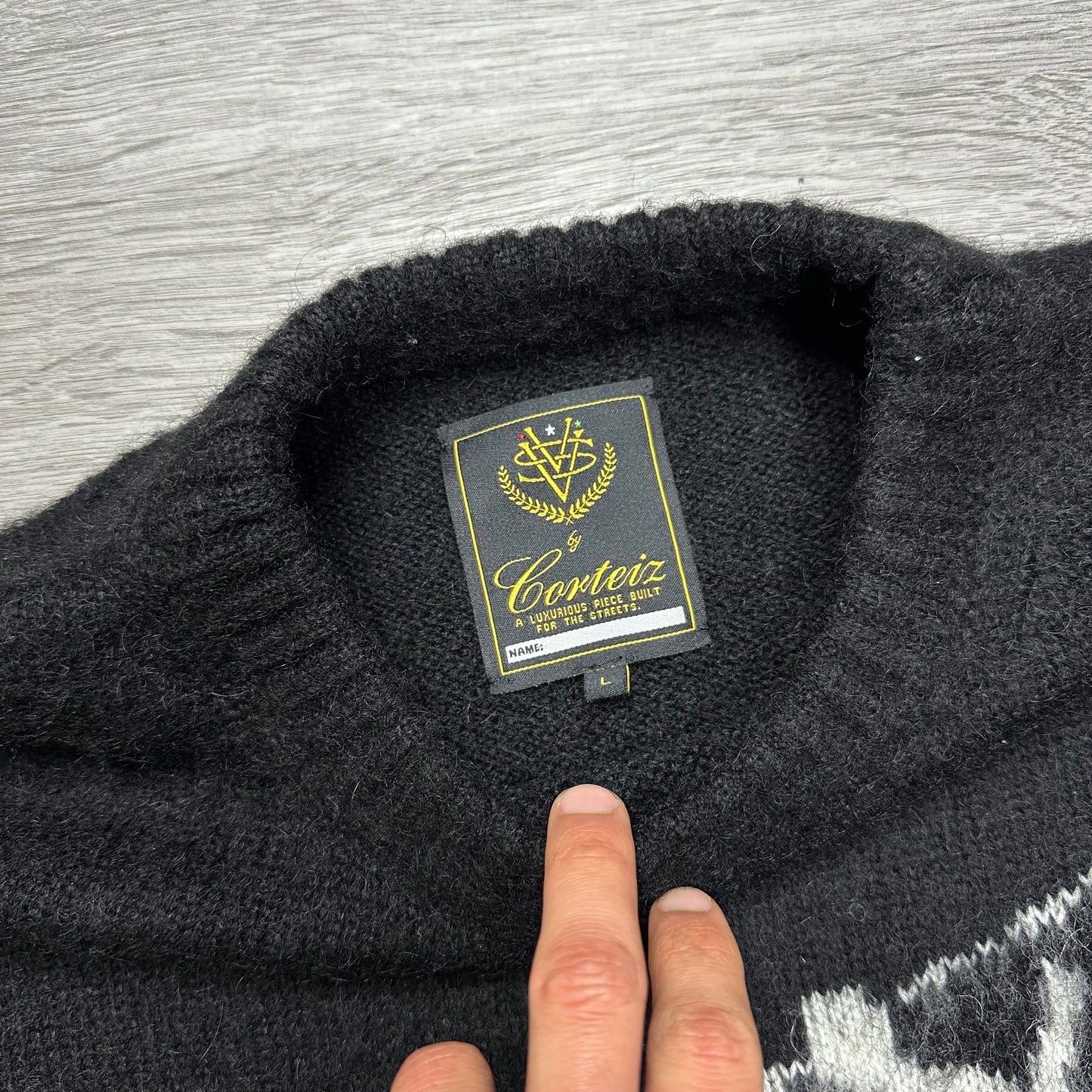 Corteiz Jackin Knit Sweater Black