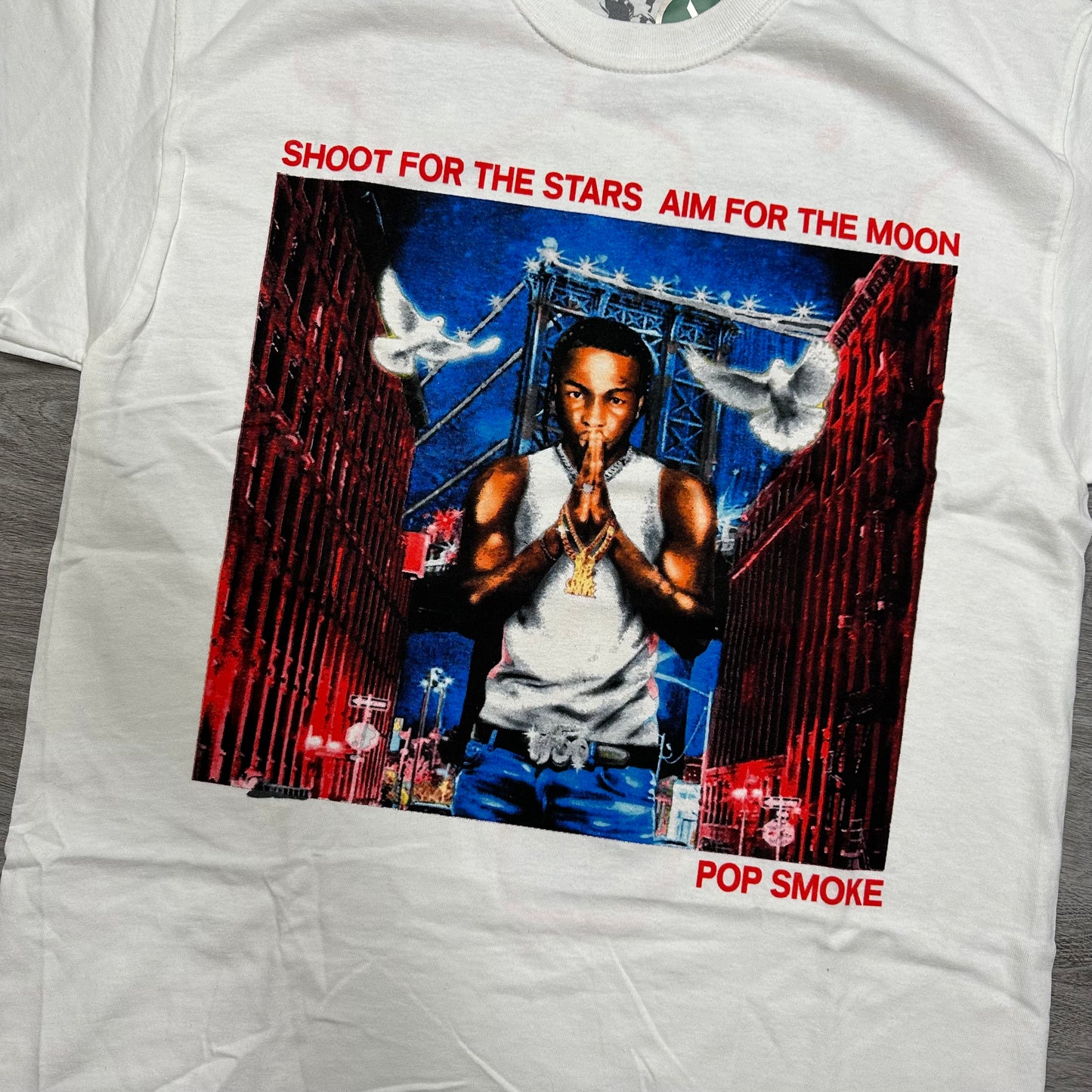 Pop Smoke x Vlone City Tee White