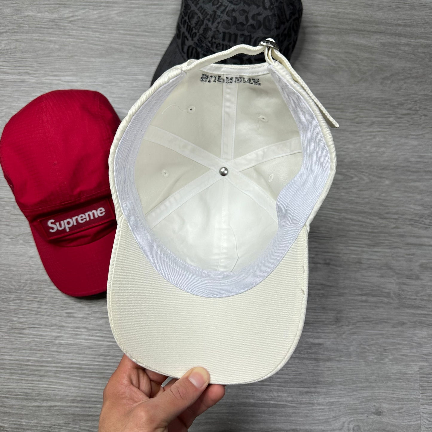 Supreme Leather Applique 6-Panel White