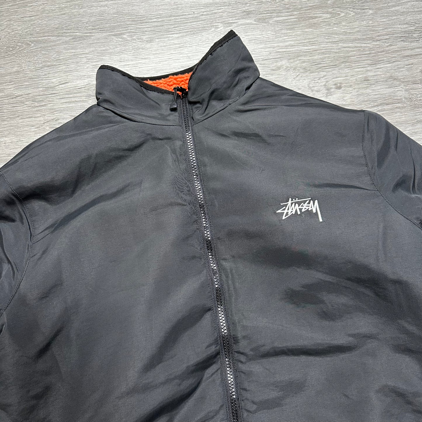 Stussy 8 Ball Sherpa Reversible Jacket Orange