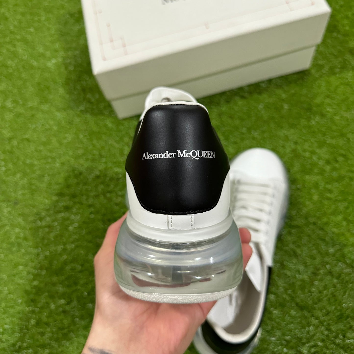 Alexander McQueen Oversized Clear Sole Black