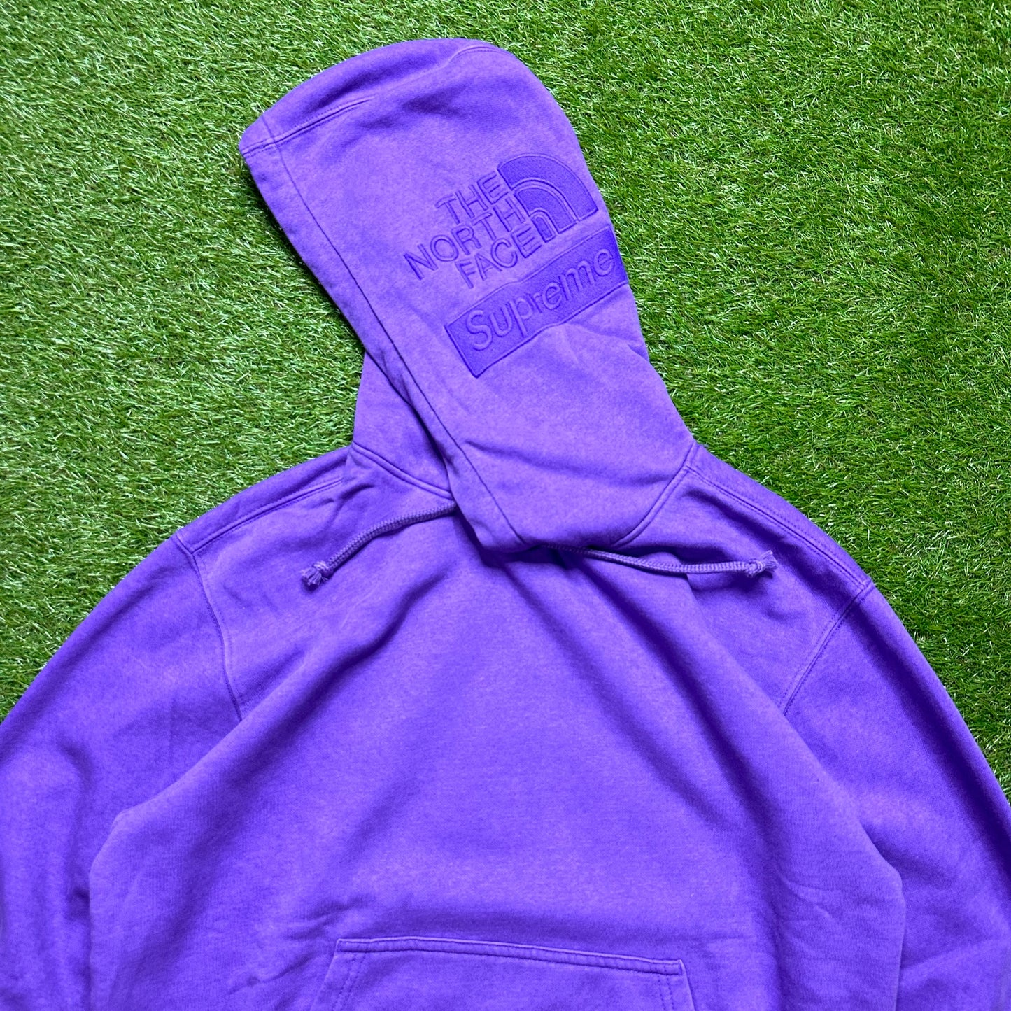 Supreme The North Face Pigment Printed Hooded Sweatshirt Purple