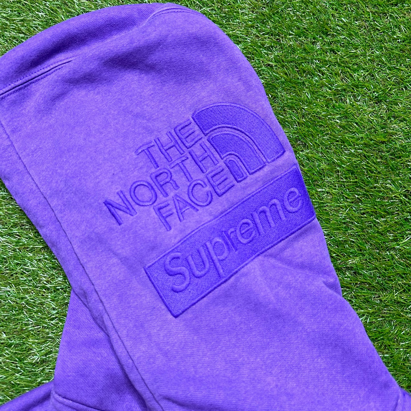 Supreme The North Face Pigment Printed Hooded Sweatshirt Purple