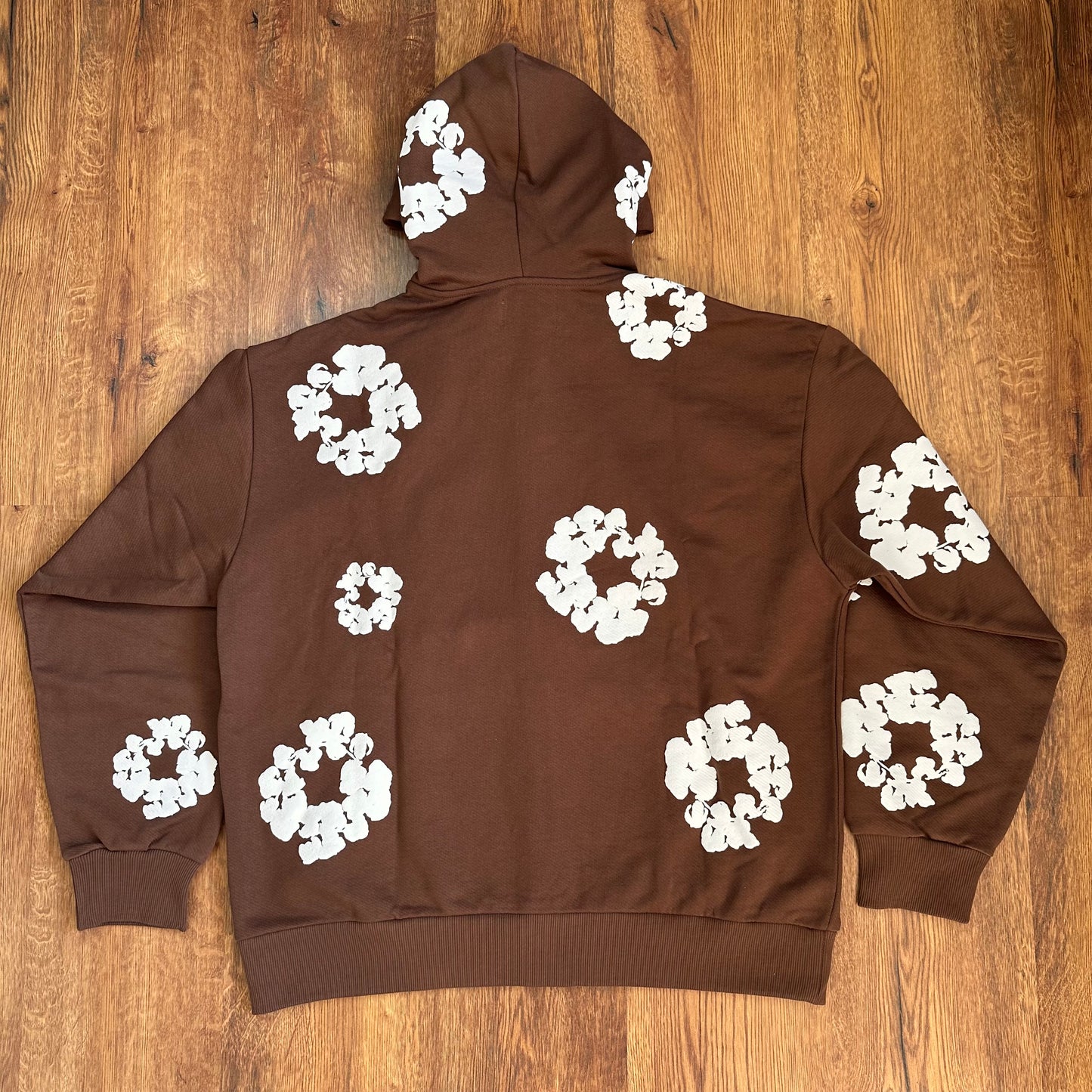 Denim Tears Cotton Wreath Zip Hoodie Dark Brown