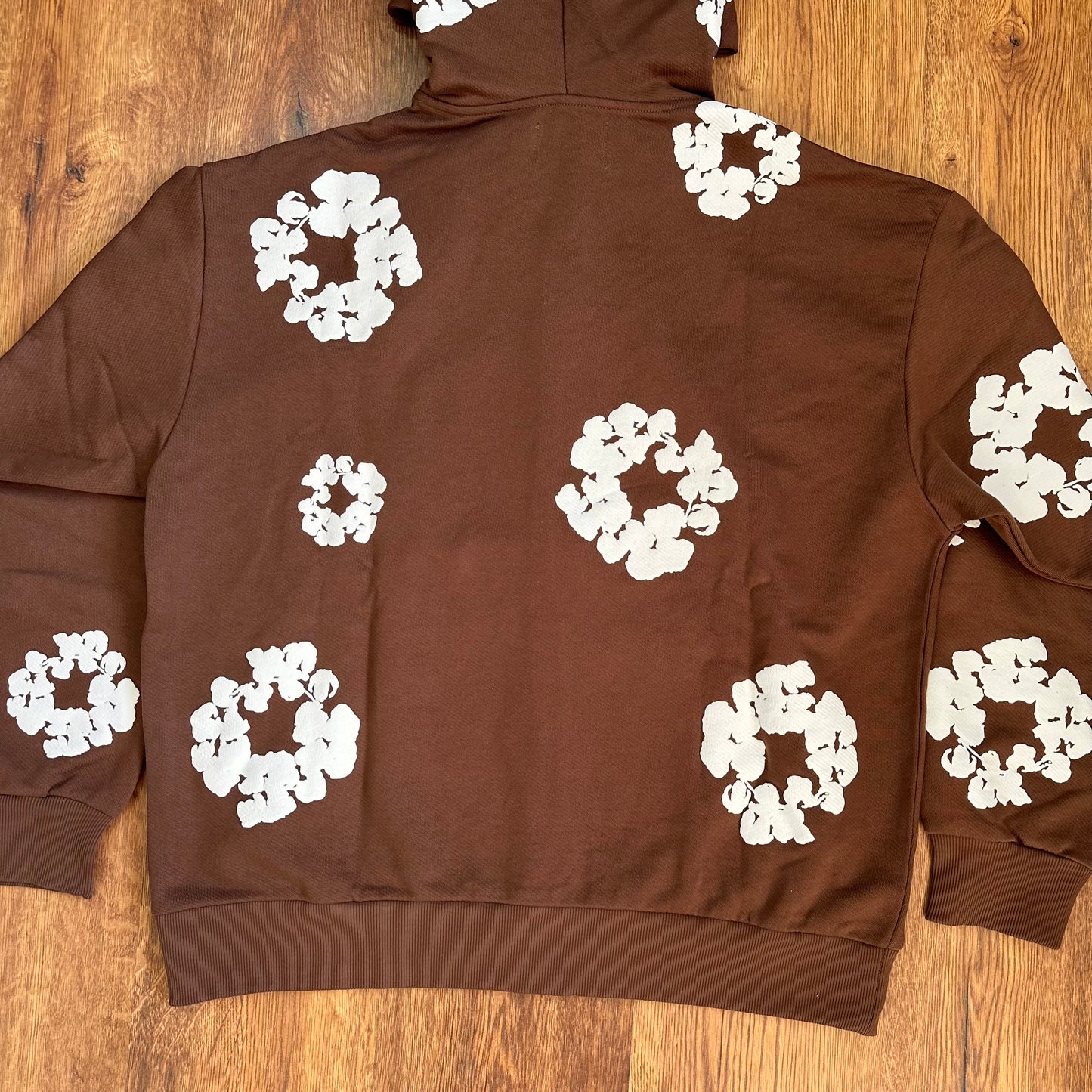 Denim Tears Cotton Wreath Zip Hoodie Dark Brown