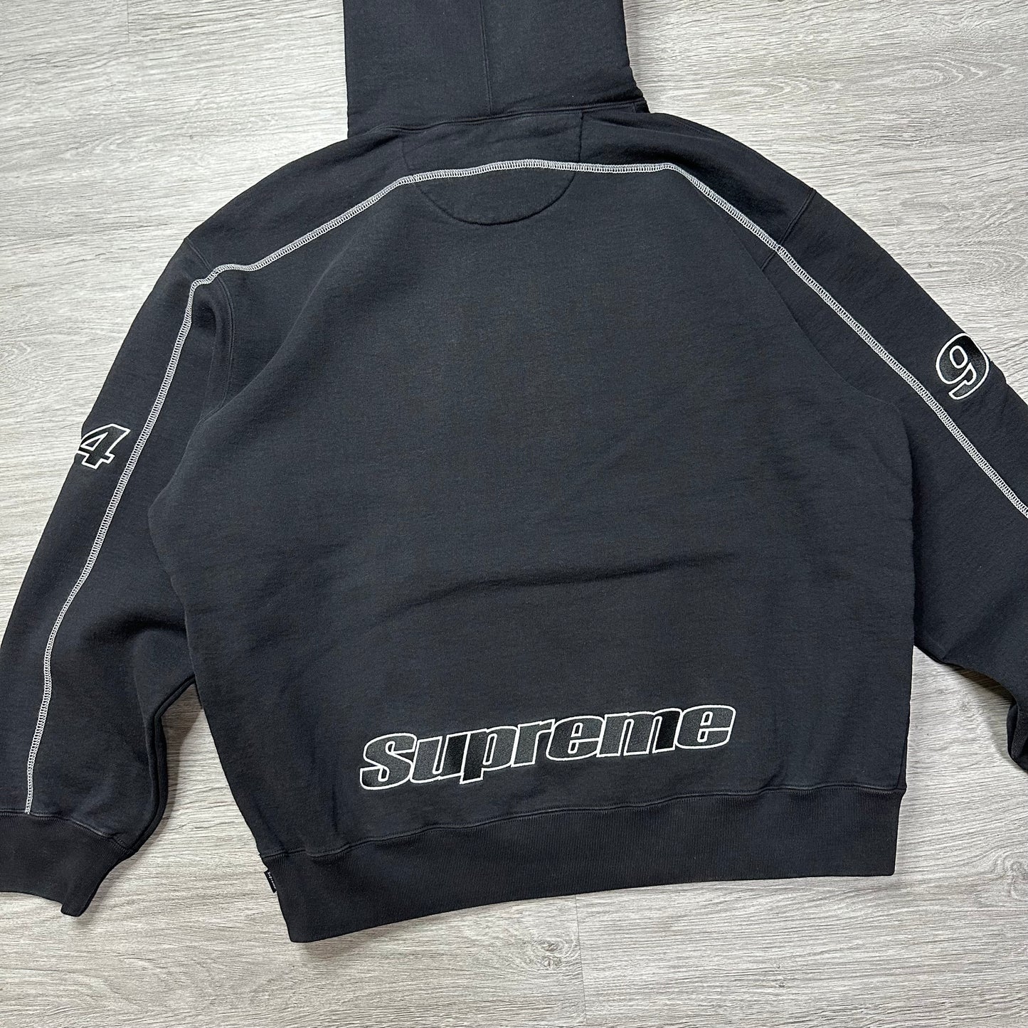 Supreme Overlock Hooded Sweatshirt Black