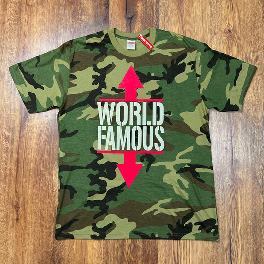 Supreme World Famous Tee Woodland Camo