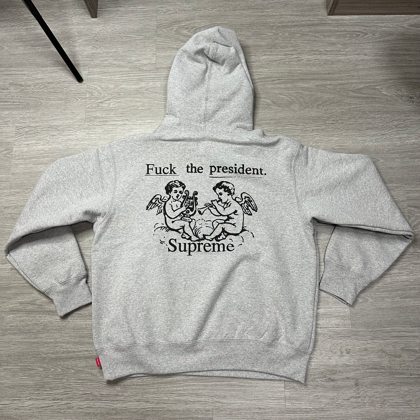Supreme President Hooded Sweatshirt Grey