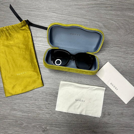 Gucci Green Red Stripe Sunglasses