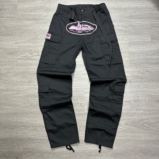 Corteiz Guerillaz Cargo Pant Black/Pink