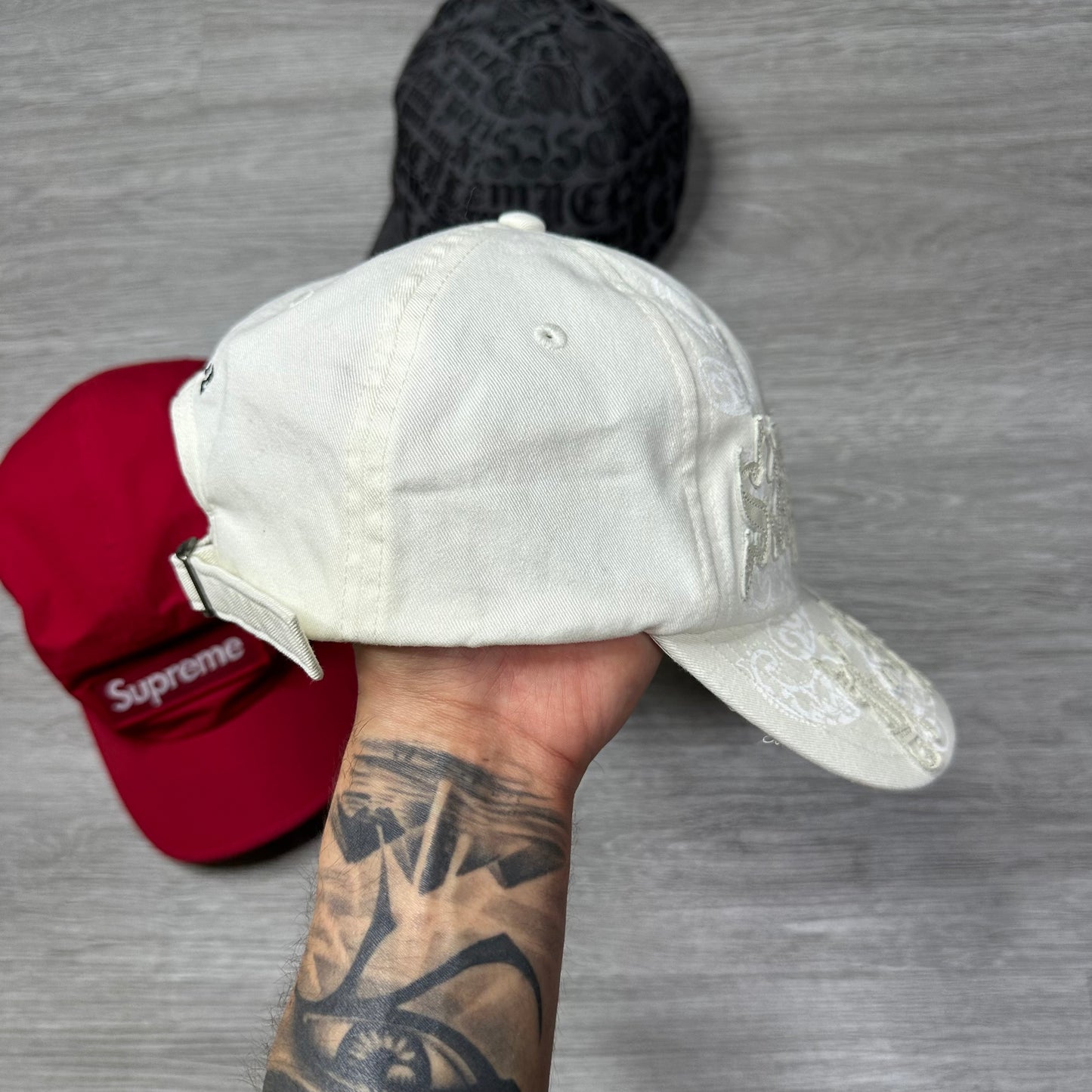 Supreme Leather Applique 6-Panel White