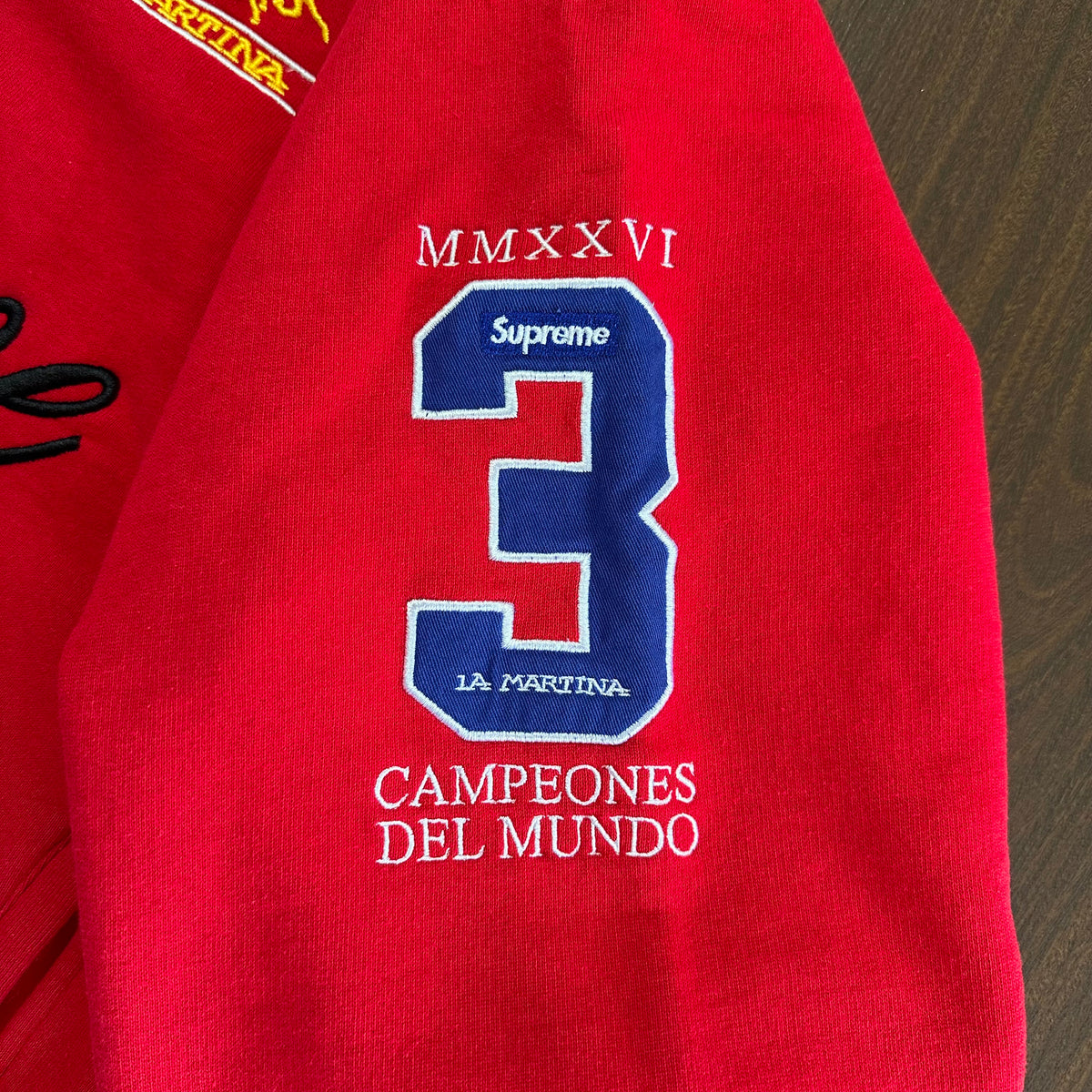 Supreme La Martina Zip Up Sweatshirt Red