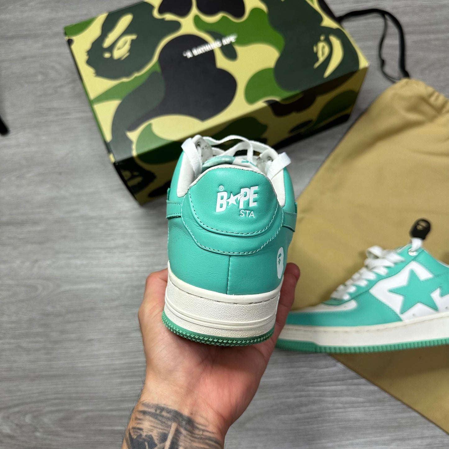 A Bathing Ape BAPESTA #4 M1 Green