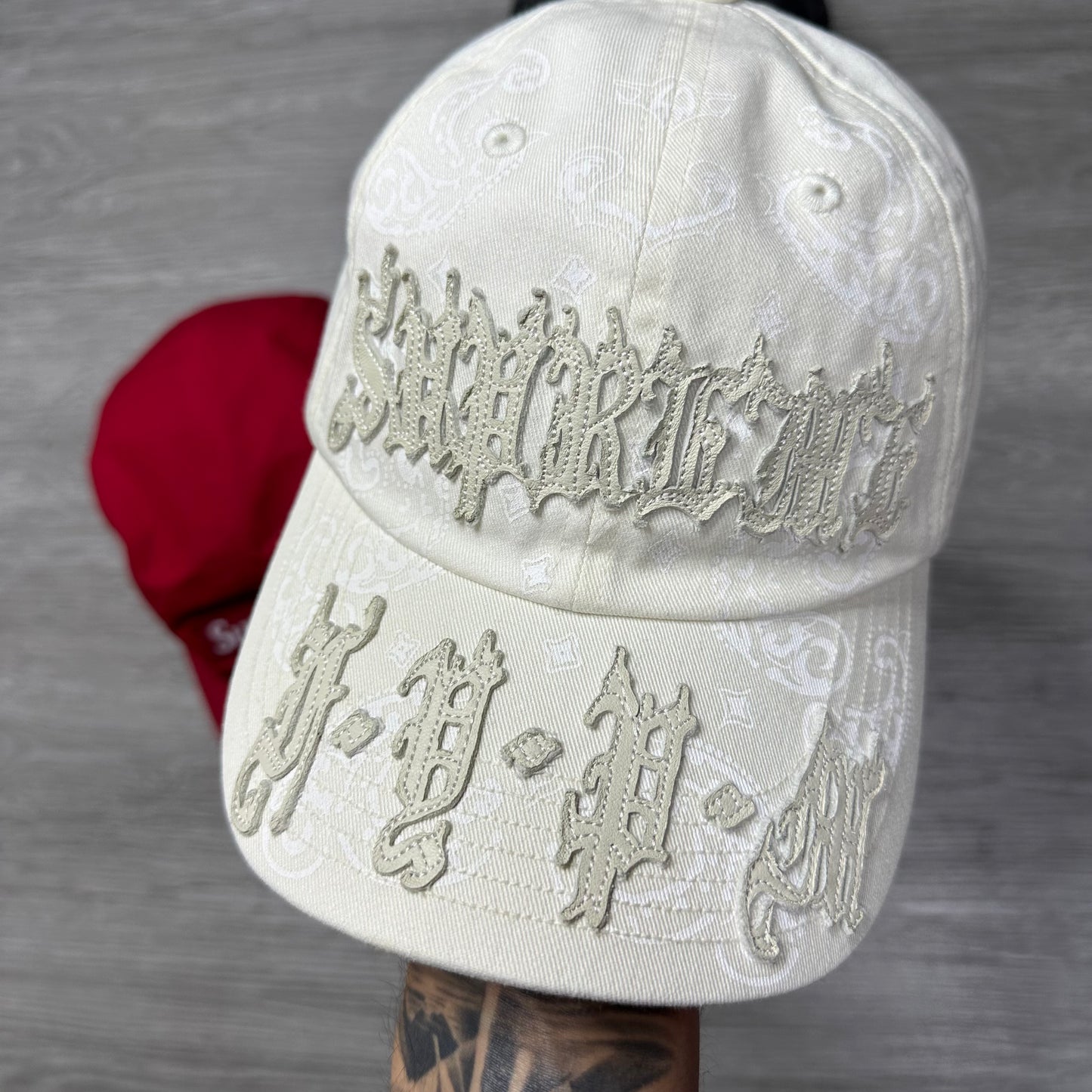 Supreme Leather Applique 6-Panel White