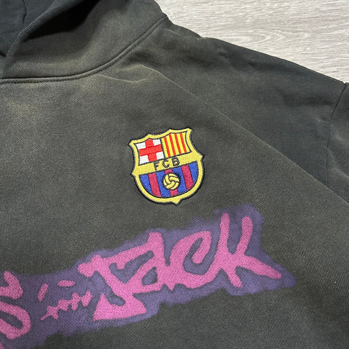 Travis Scott x Nike x FC Barcelona Spray Logo Hoodie Black