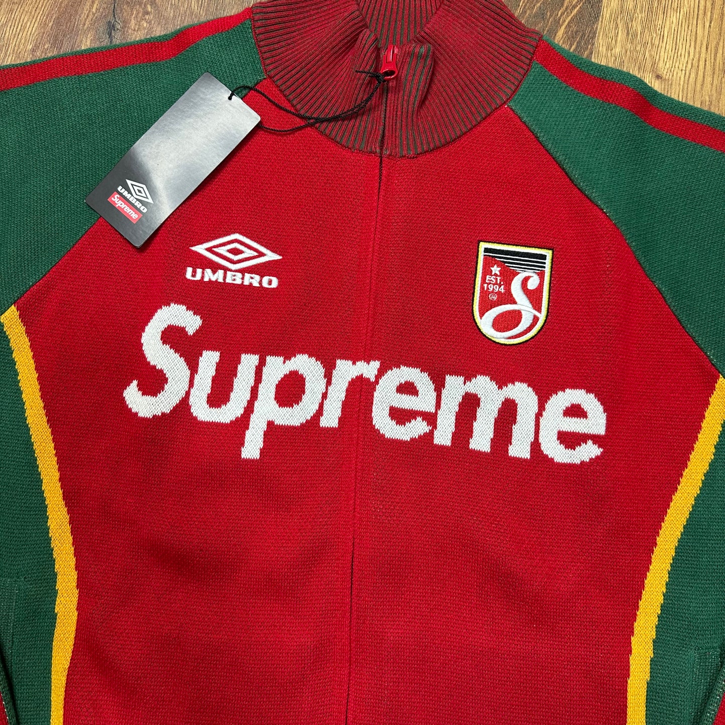Supreme Umbro Zip Up Sweater Red