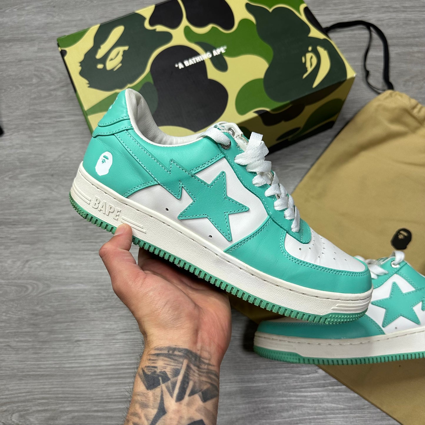 A Bathing Ape BAPESTA #4 M1 Green