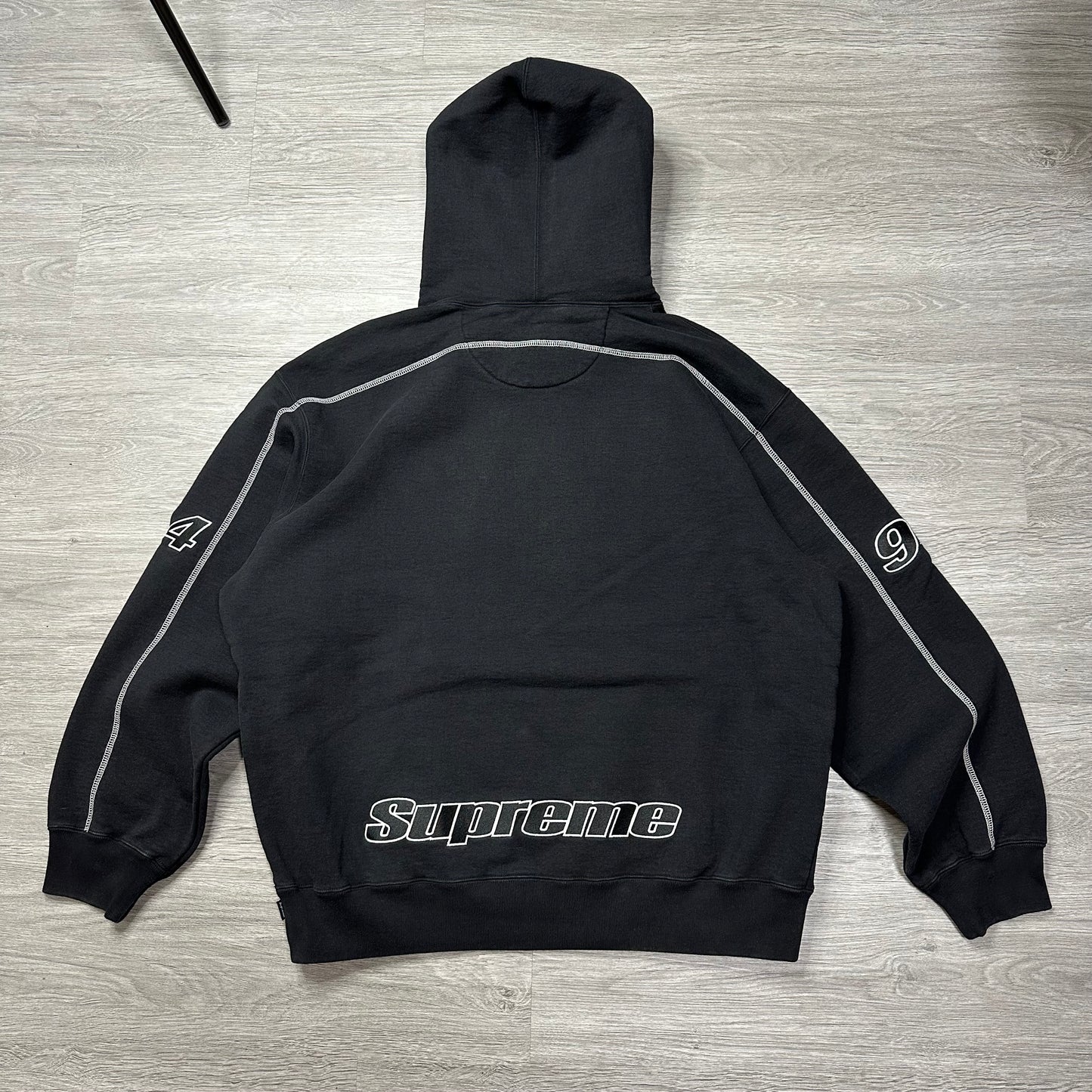 Supreme Overlock Hooded Sweatshirt Black