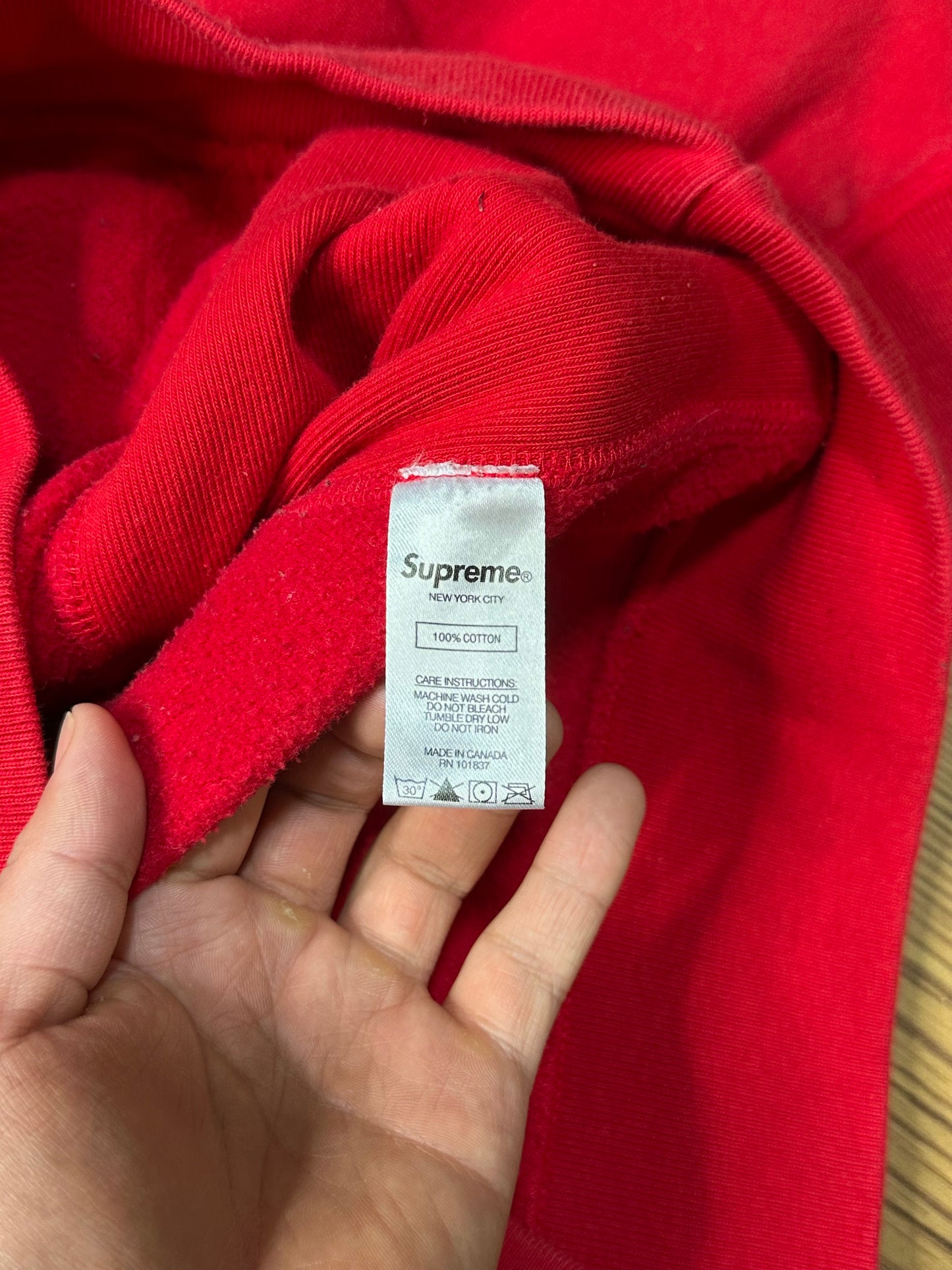 Supreme Box Logo Hooded Sweatshirt (FW17) Red on Purple