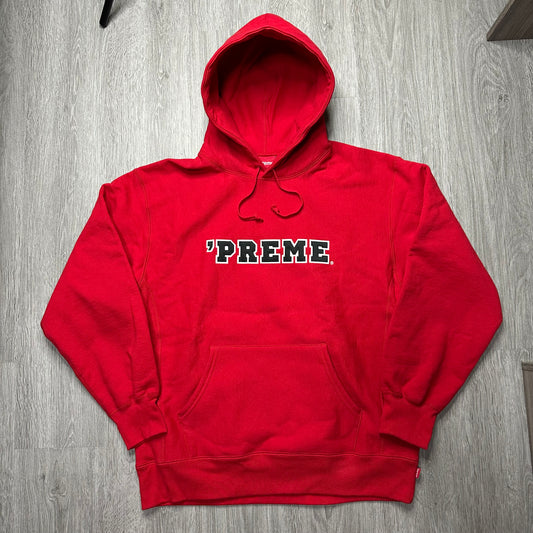 Supreme ‘Preme Hooded Sweatshirt Red
