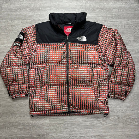 Supreme The North Face Studded Nuptse Jacket Red