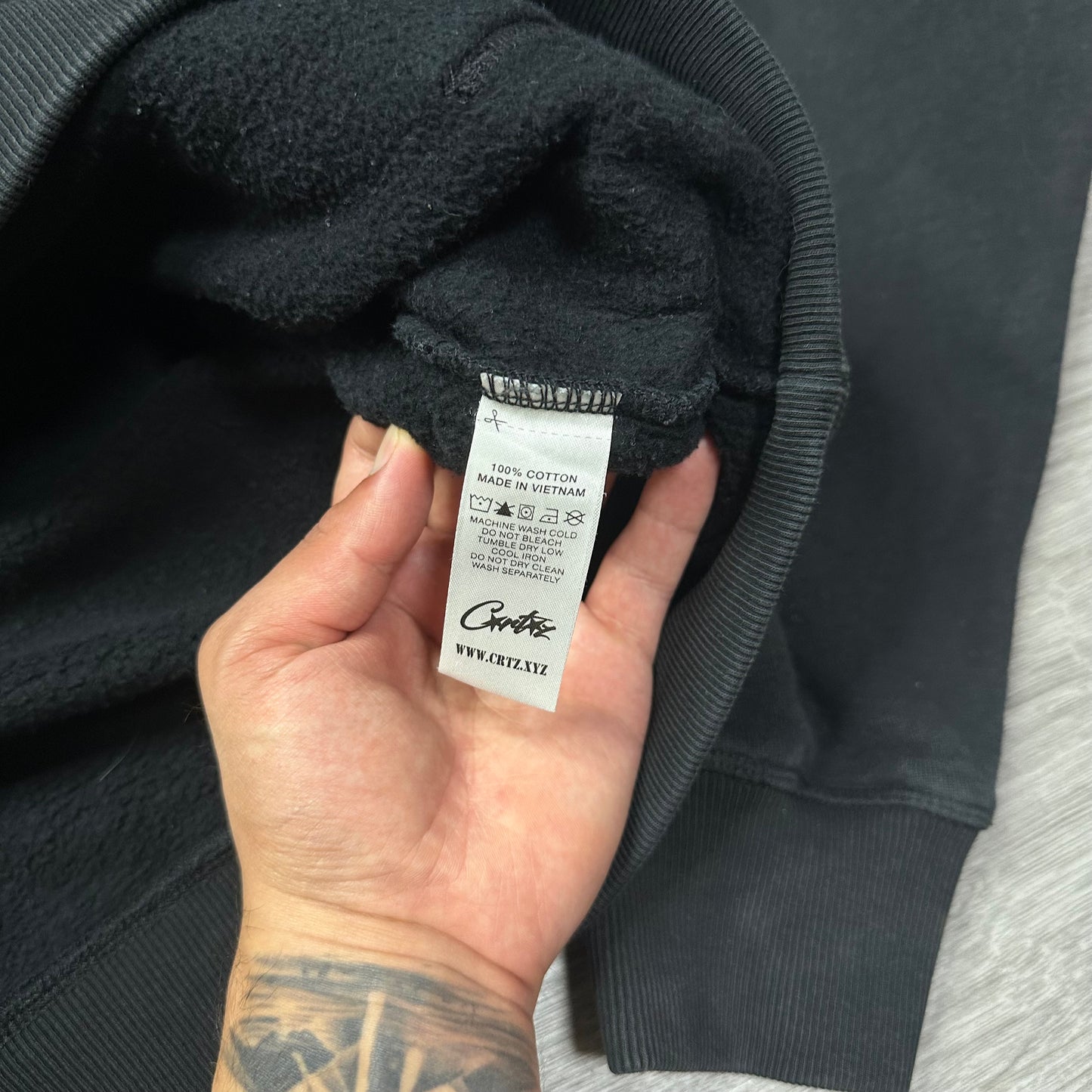 Corteiz Alcatraz V2 Hoodie Triple Black